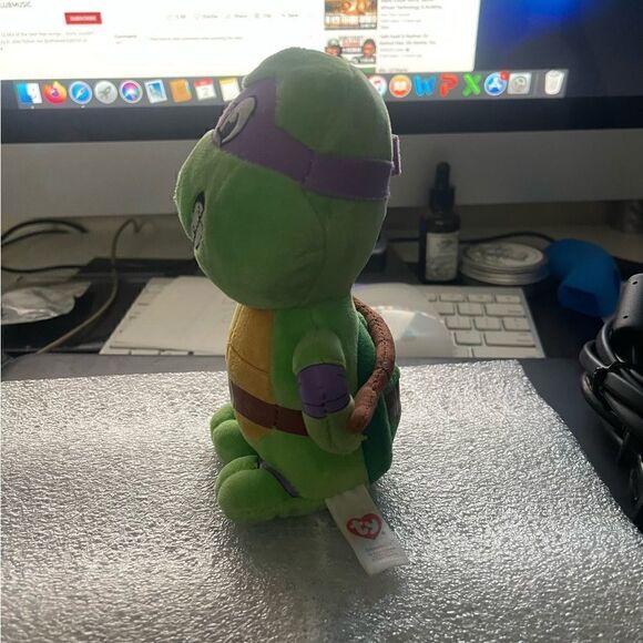Ty Beanie Baby 6" TMNT Teenage Mutant Ninja Turtles Donatello Plush Toy - Picture 4 of 4